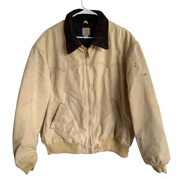 Carhartt Santa Fe Sandstone Canvas Made Mexico Style Work Jacket